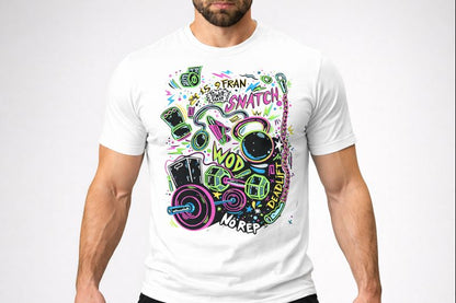 Playera multicolor base blanca