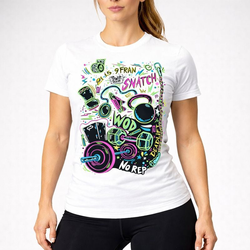 Camiseta blanca colorida