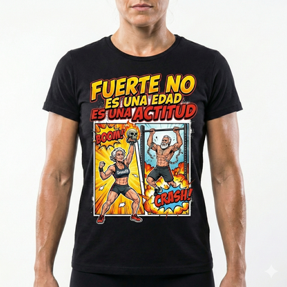 Playera fuerte  no es una edad Vintage Dama