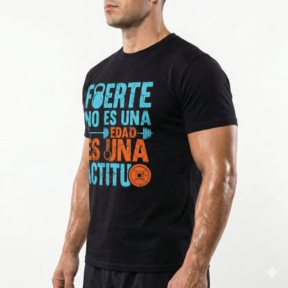 Playera fuerte no es una actitud tipografía